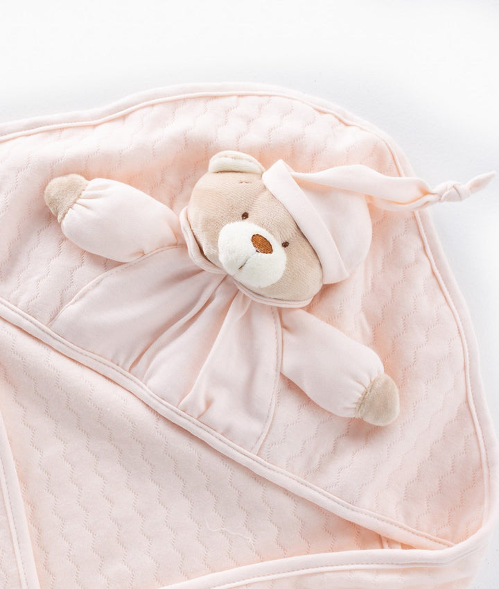 Pink newborn swaddle blanket