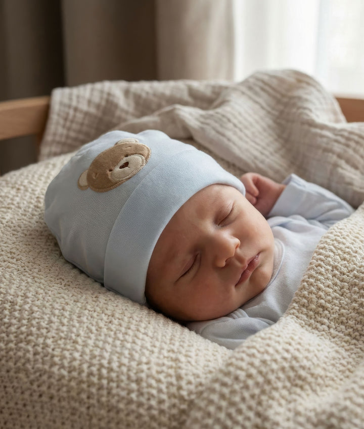 Baby Cotton Beanie | Blue