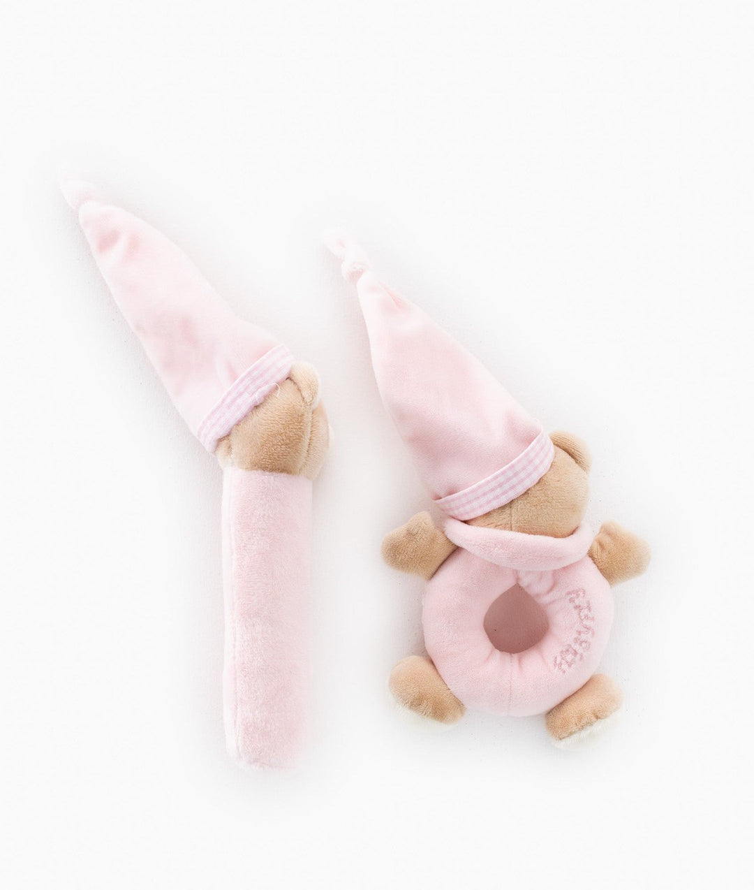 Bear Squeezy & Rattle Set - Pink