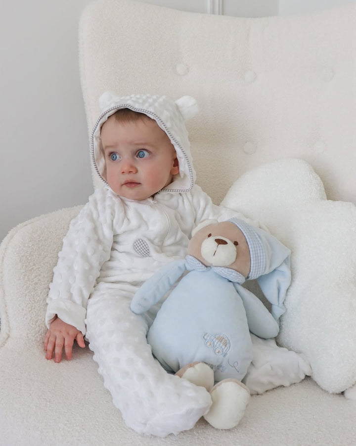 Hooded Jumpsuit | Grey & White