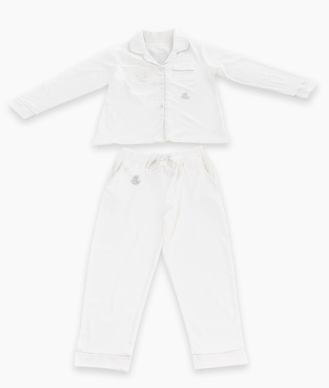 Maternity & Nursing Pyjama Set | Grey & White