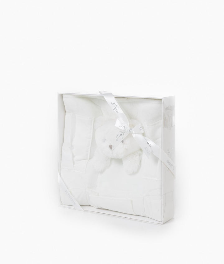 Baby nursery organiser in white and grey