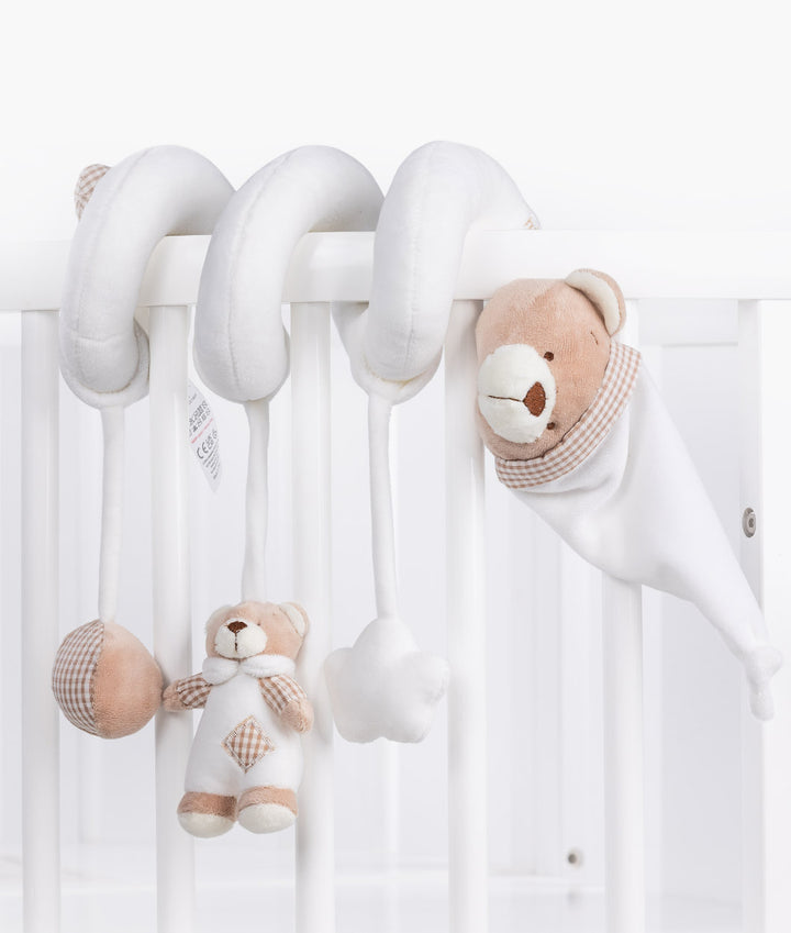 Bear Spiral Activity Toy | White & Beige