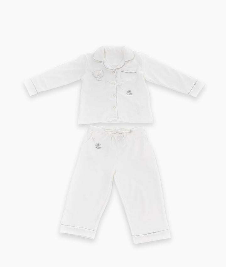 Toddler Pyjama Set | Grey & White