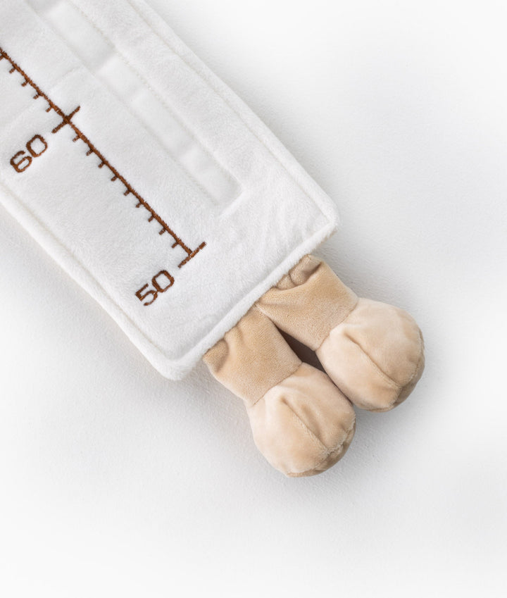 White and beige baby growth chart