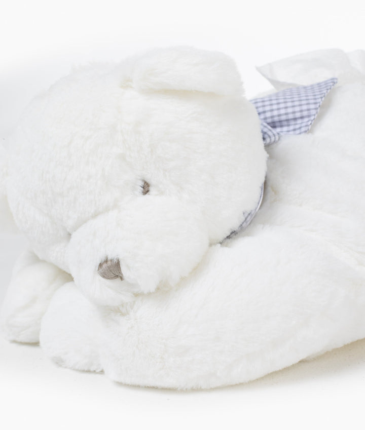 Baby wipes holder for nursery in white and grey
