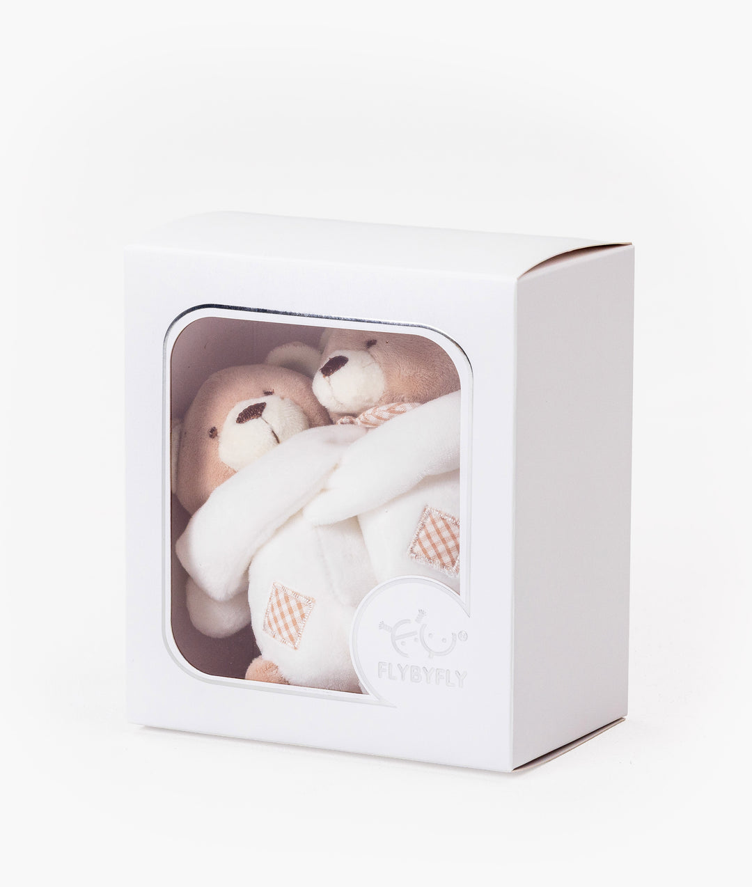 Beige and white bear curtain tieback for nursery