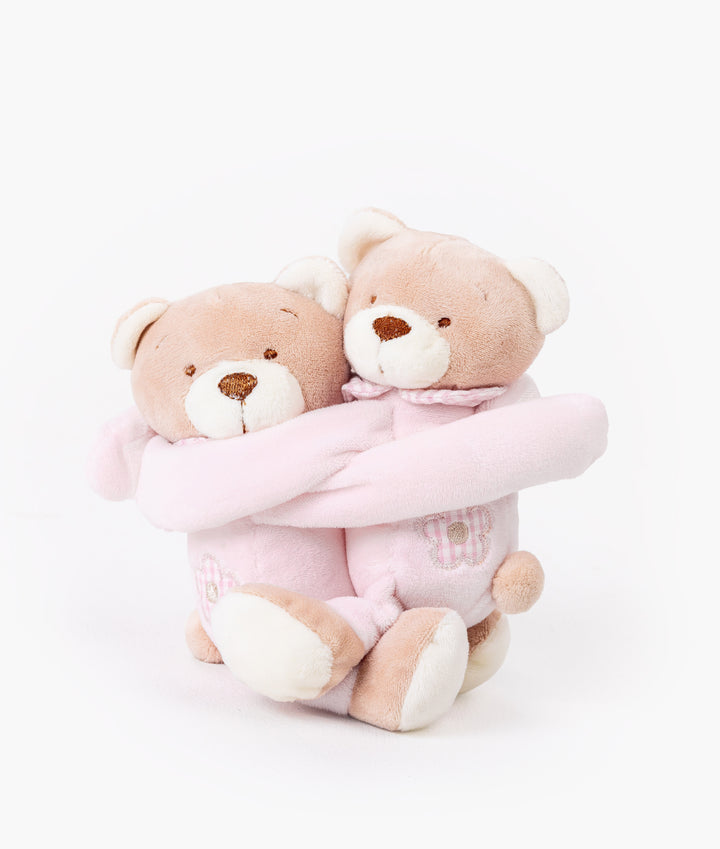 Pink bear curtain tieback for nursery