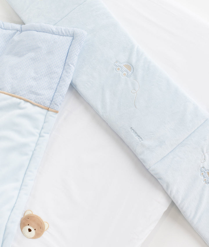 Blue baby bassinet bedding