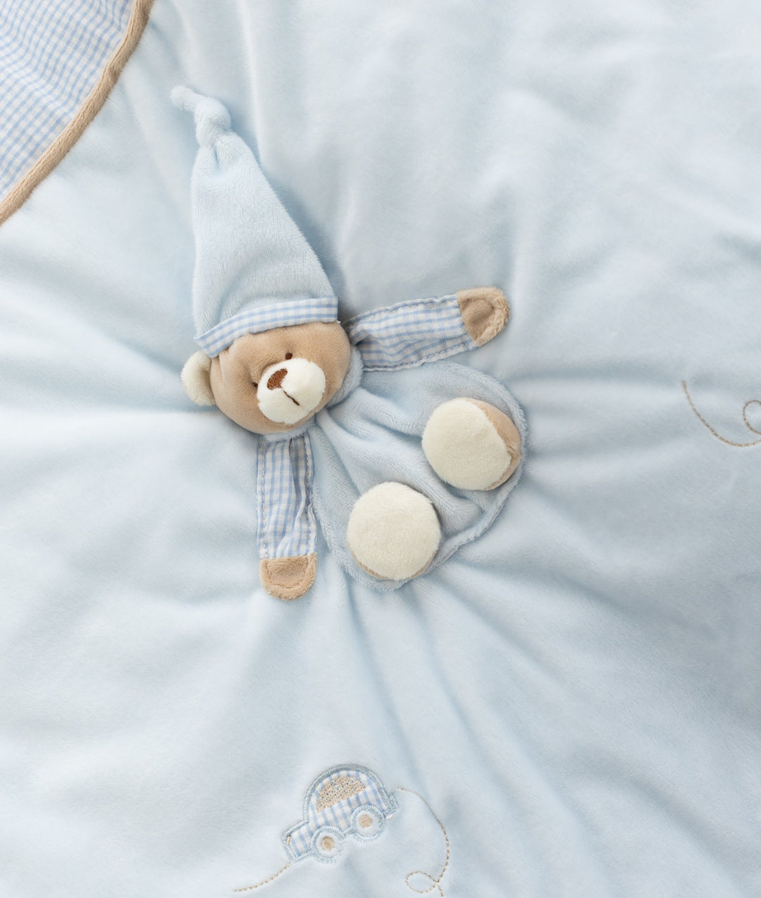 Blue baby bassinet bedding