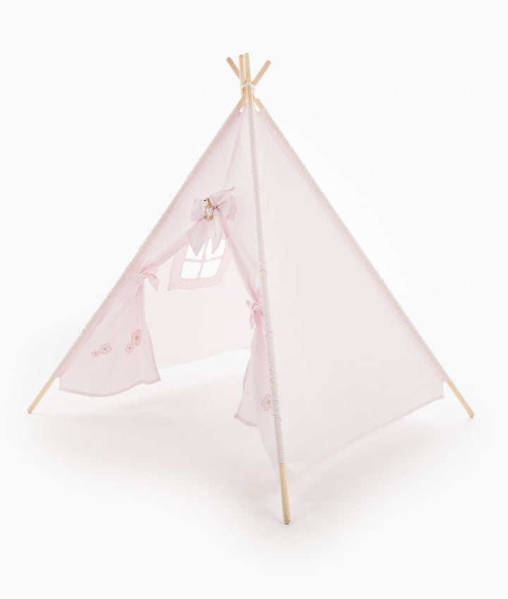 Pink kids teepee tent for nursery and playroom