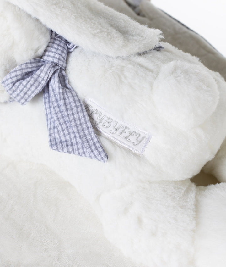 White and grey bunny square basket set