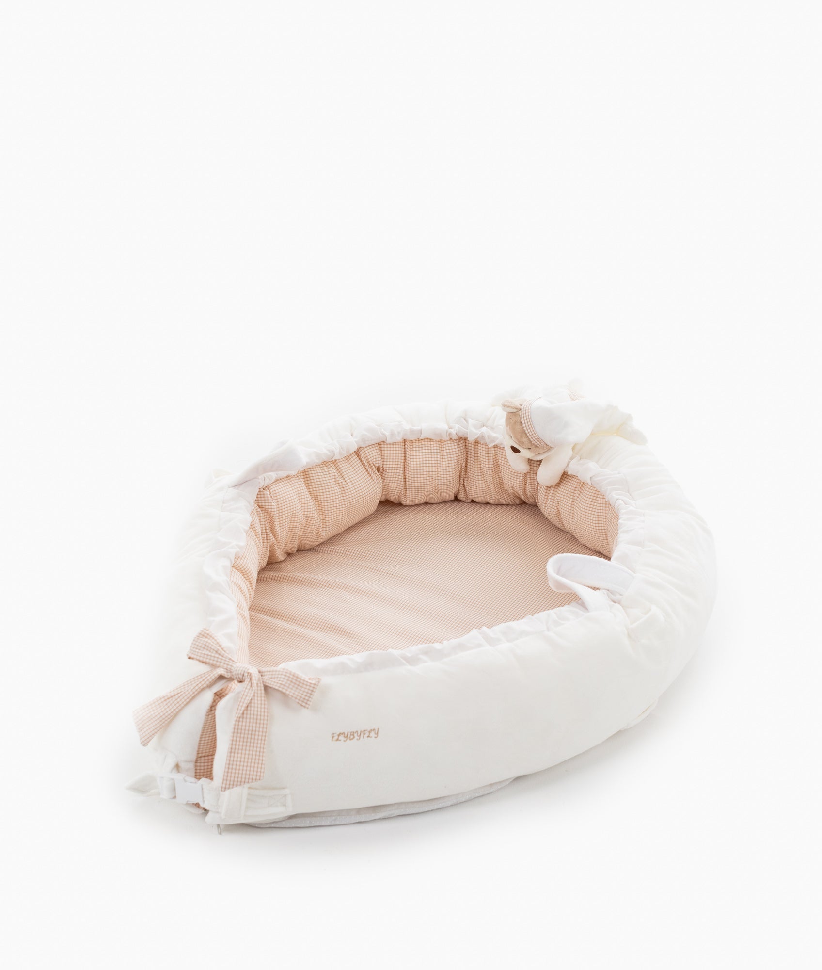Baby Lounger Nest | White & Beige – FLYBYFLY® USA Official Store