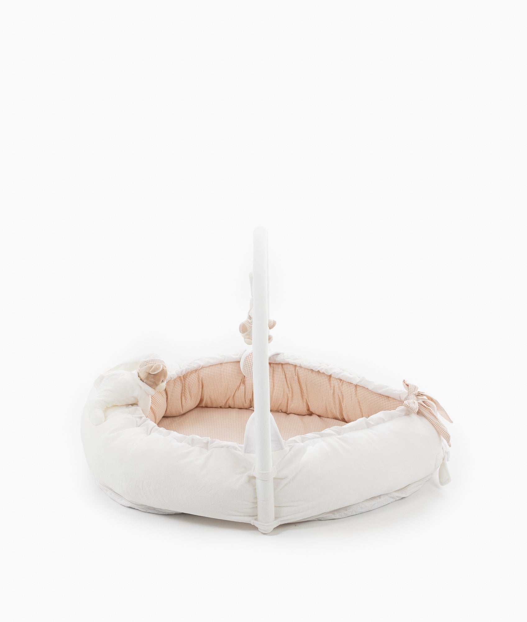 Baby Lounger Nest | White & Beige – FLYBYFLY® USA Official Store
