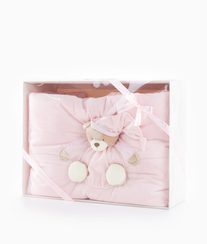 Pink quilt and cover set for toddlers